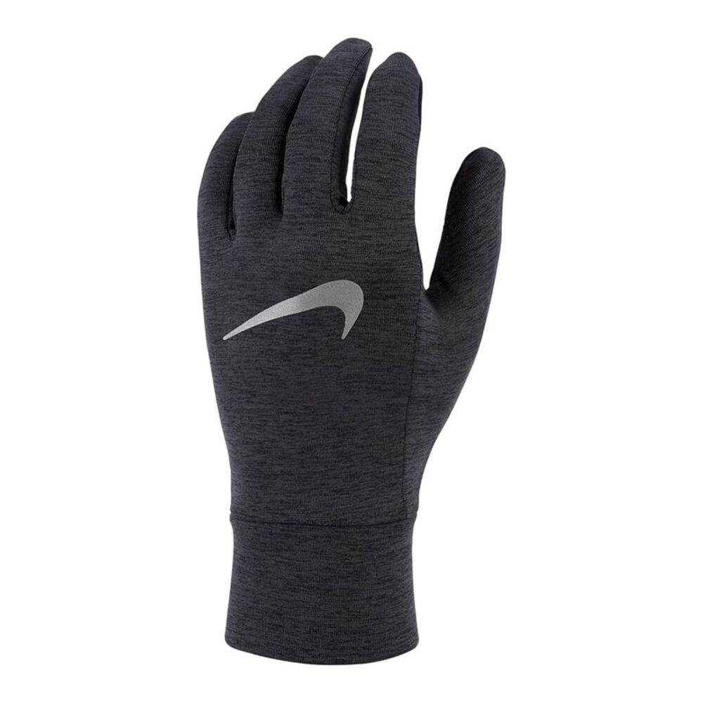 Nike Mens Fleece Running Gloves / Black/Silver Marl